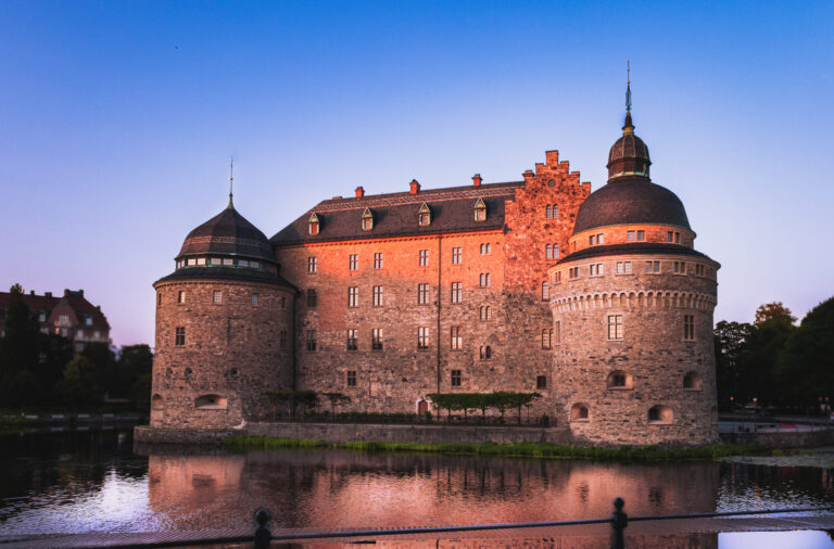 Swedish,Historic,Castle,During,Sunset